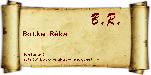 Botka Réka névjegykártya