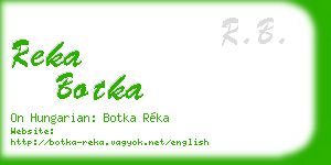 reka botka business card